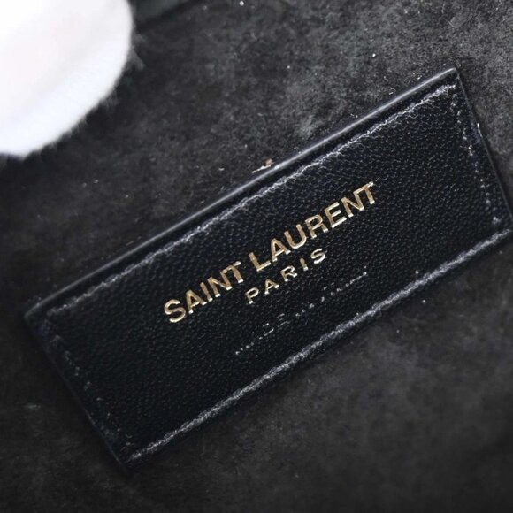 Saint Laurent Black Leather Love Heart Shoulder Bag - Picture 10 of 10